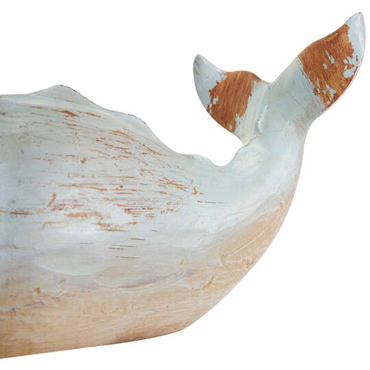 Coastal Gray Polystone Whale Bookend Set